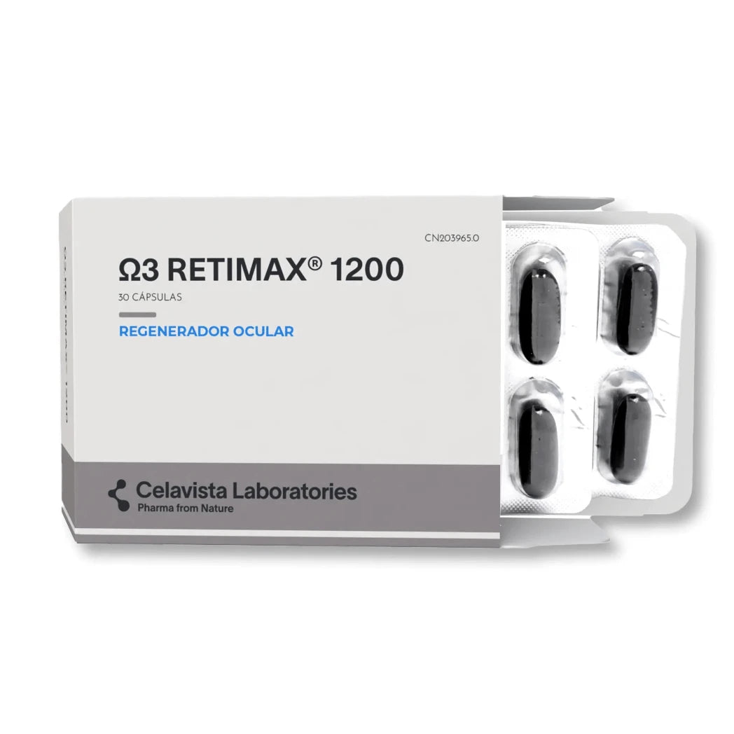 Mejor omega 3 para inflamación de párpados con DHA puro - O3 Retimax regenerador ocular