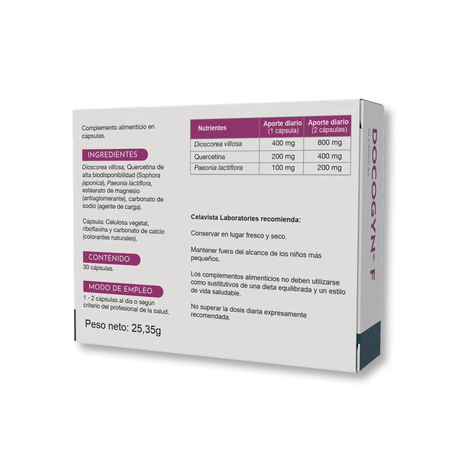 Vitaminas para mejorar la calidad de los óvulos hormona antimülleriana baja - Docogyn F vista anterior