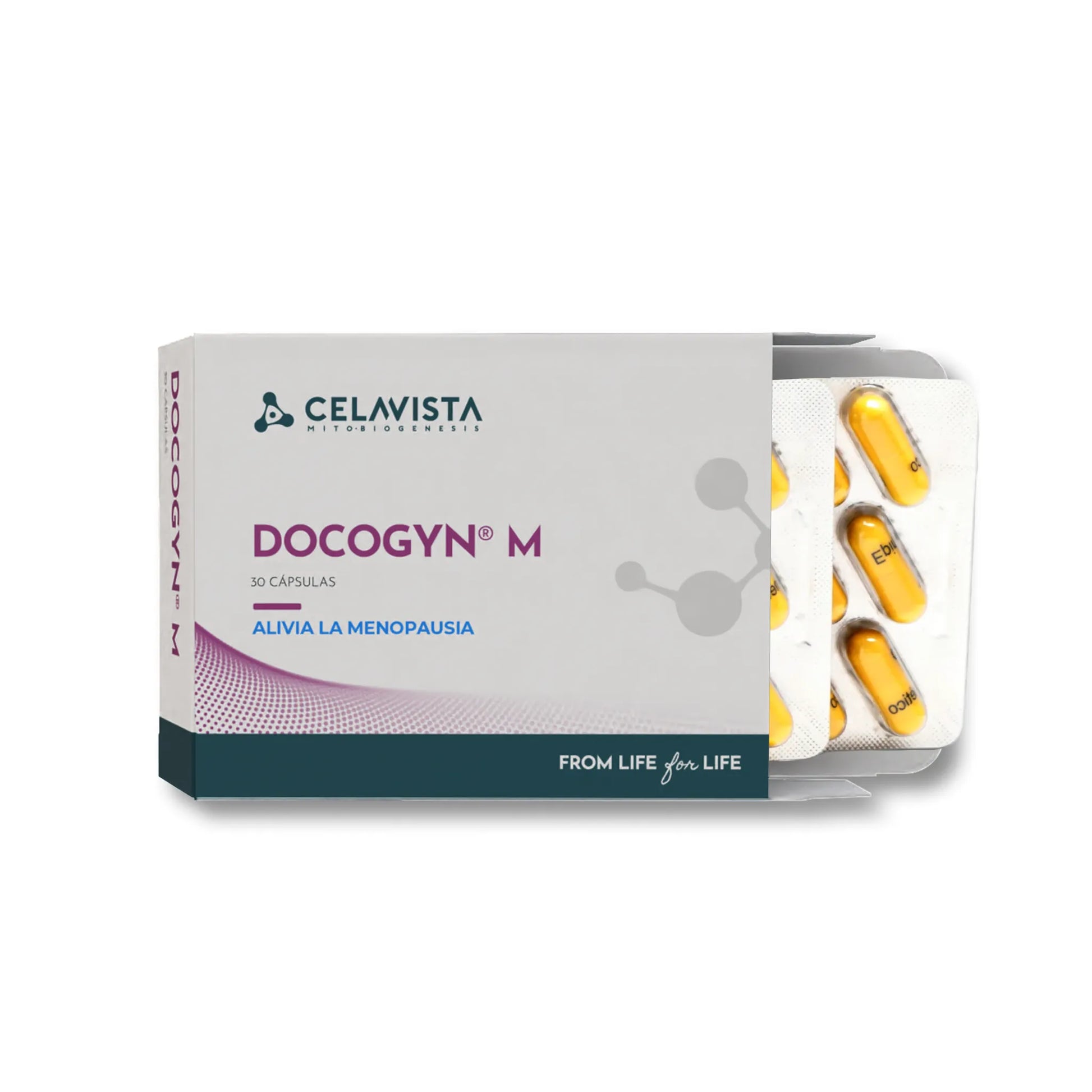 Pastillas naturales para la menopausia con estrógenos y diosgenina - Docogyn M vista frontal