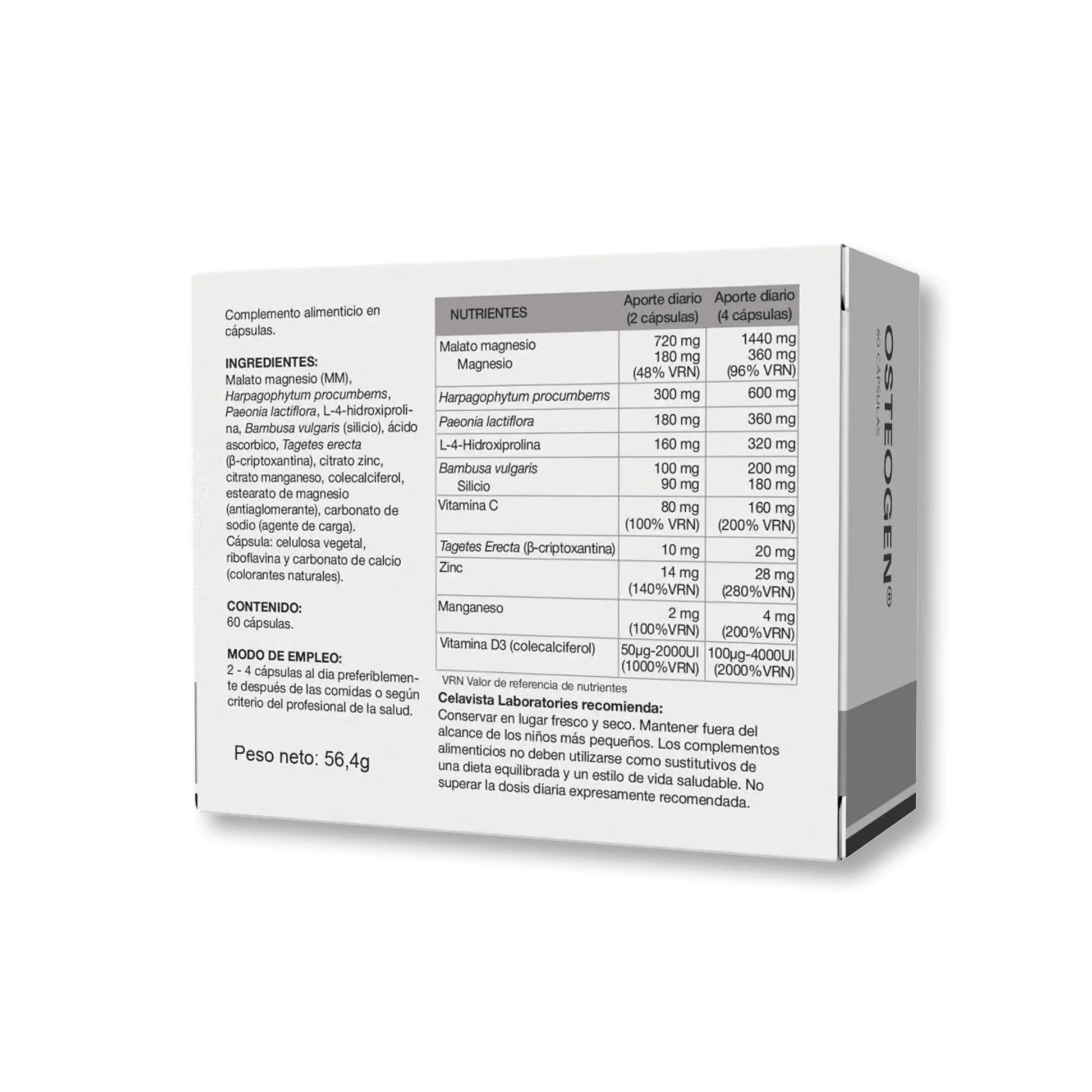 Mejor suplemento para huesos con β-Criptoxantina concentrada - Vista anterior producto