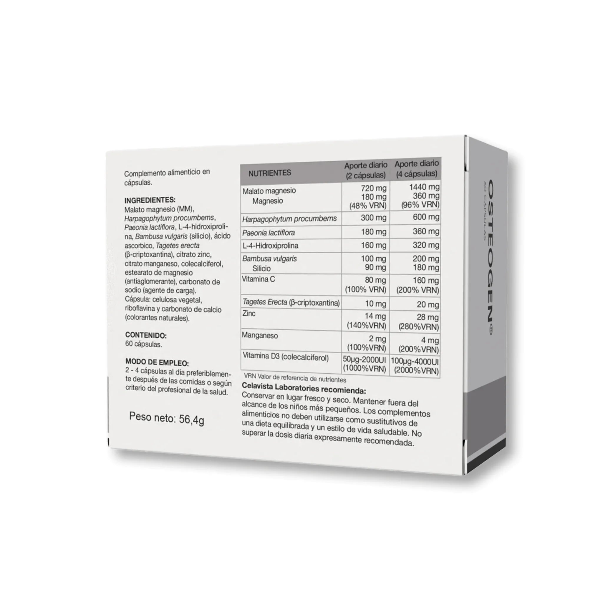 Mejor suplemento para huesos con β-Criptoxantina concentrada - Vista anterior producto